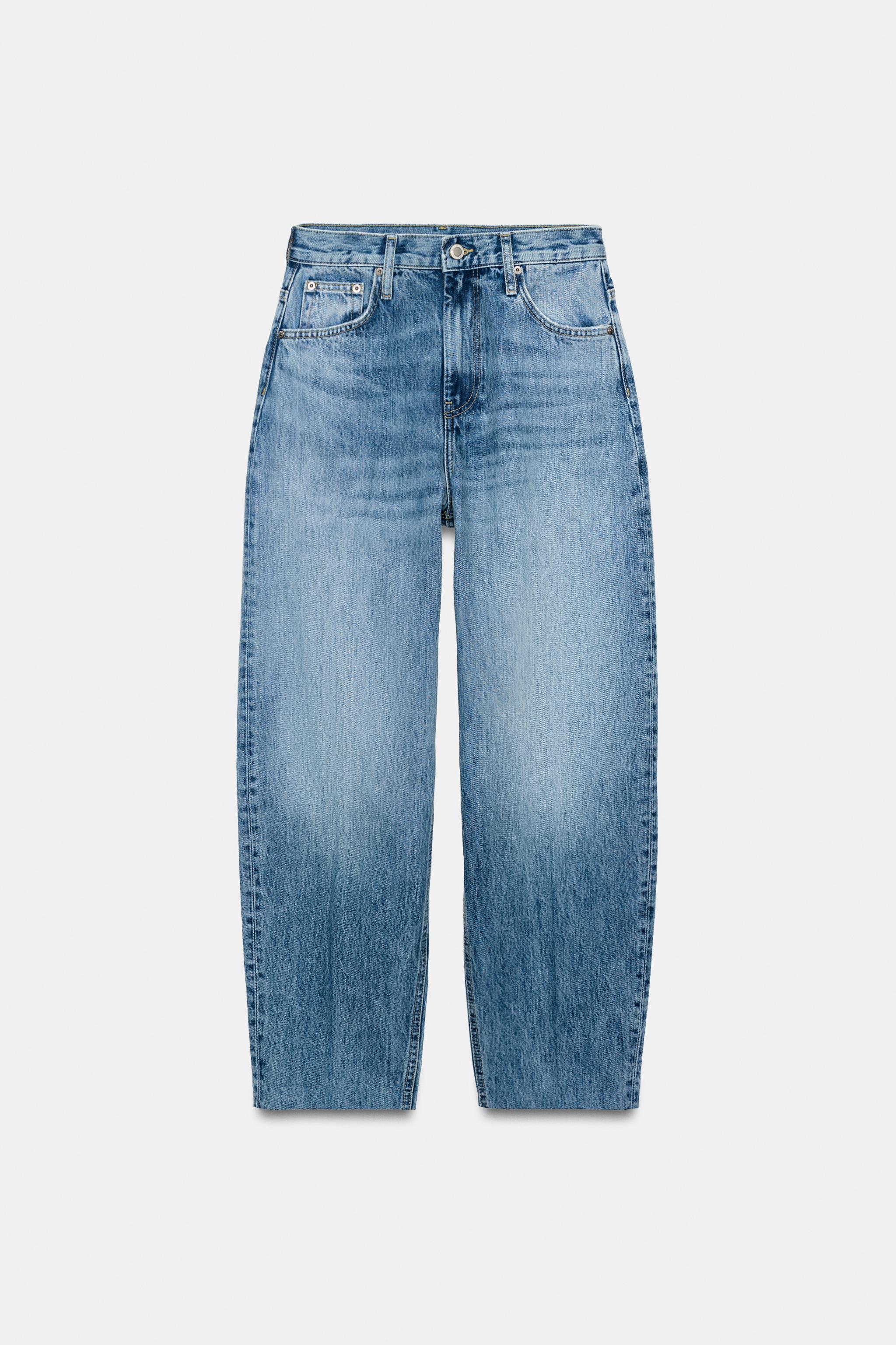 ZW COLLECTION HIGH WAIST STRIPED TAPERED JEANS